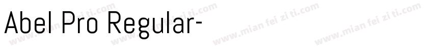 Abel Pro Regular字体转换